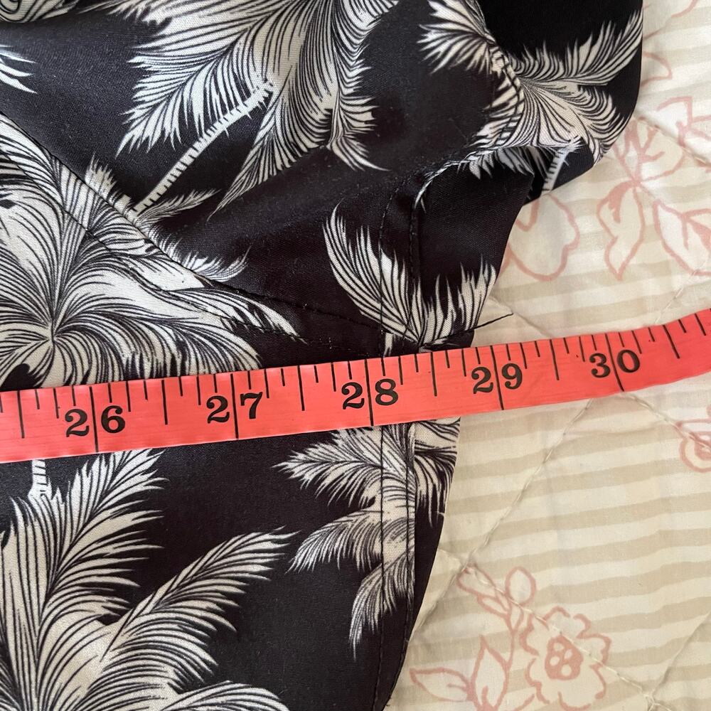 Dixxon The Bali All Over Black White Palm Tree Short Sleeve Button Up Size 3X - Picture 6 of 10